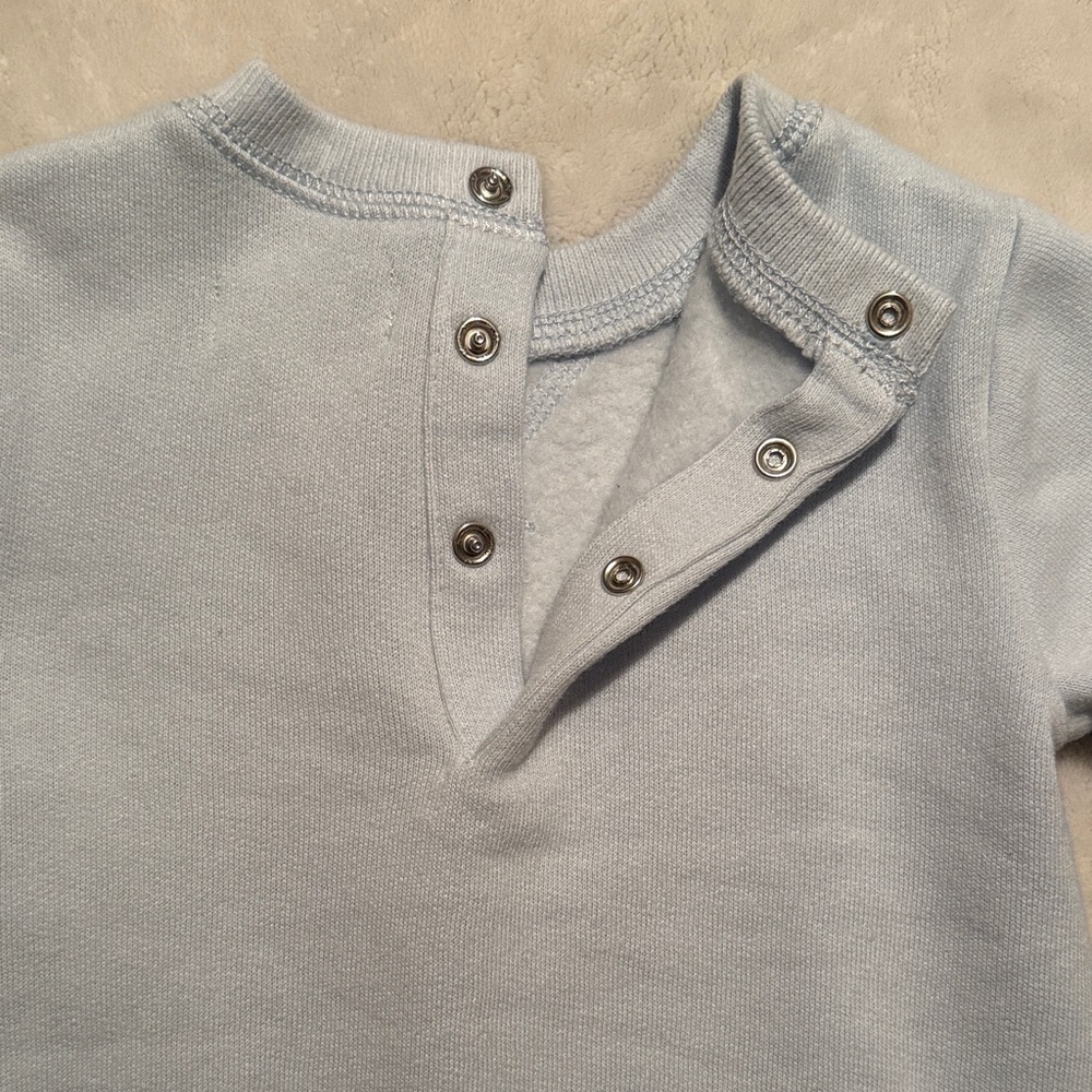 Blue Bear Print Kids One Piece - Picture 6 of 6